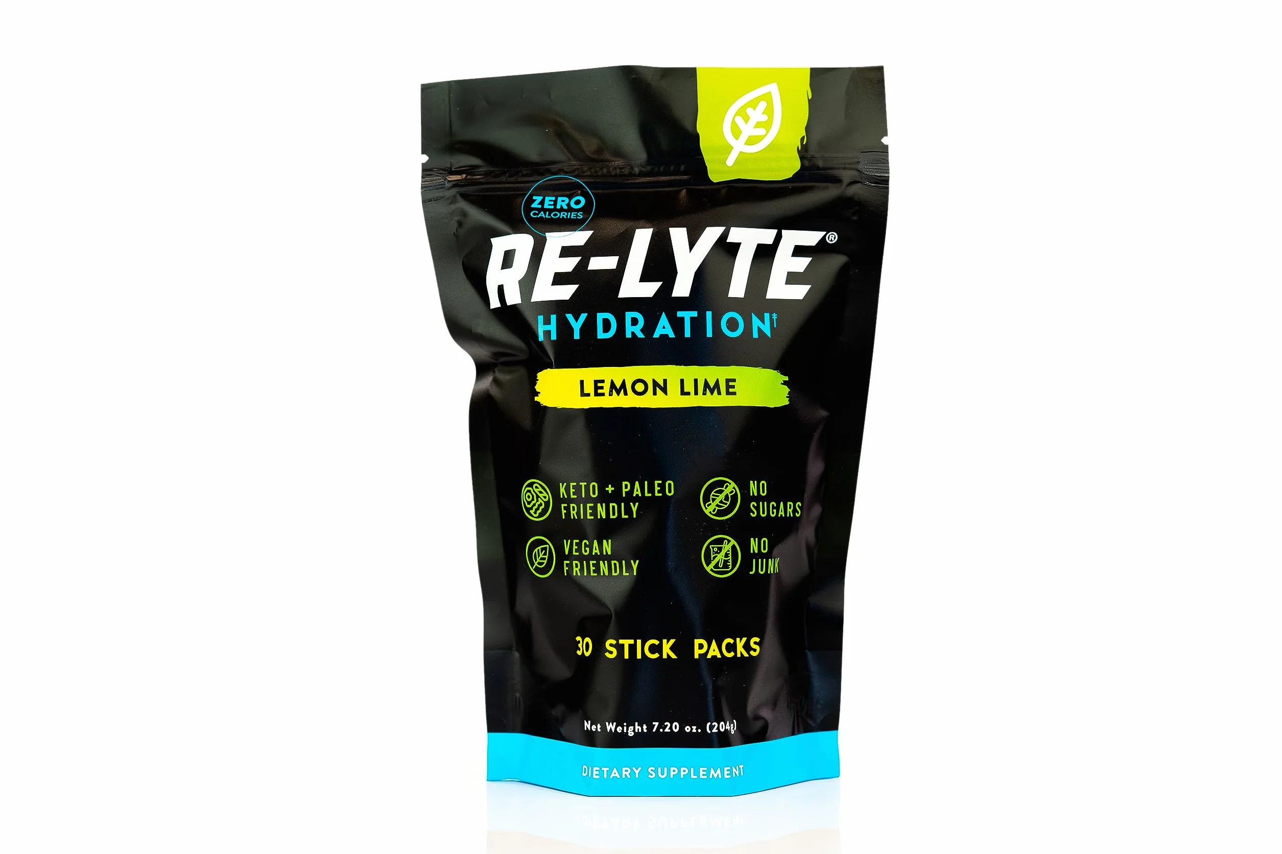 REDMOND Re-Lyte ELECTROLYTE Drink Mix LEMON LIME Confezione da 30 bustine da 6,3 g - Polvere elettrolitica, senza zucchero, con sale Redmond Real Salt e oltre 60 importanti minerali e oligoelementi