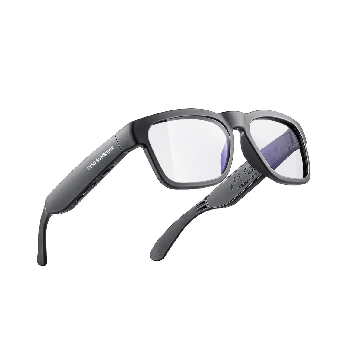 OhO sunshine Audio Glasses,Voice Control, Open Ear Speaker Listen Music and Calls with Volumn UP and Down, Bluetooth 5.2 Technology IP44 Waterproof Feature for Men & Women